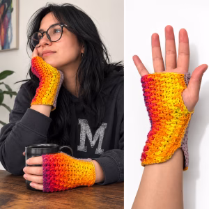 Guantes tejidos a mano